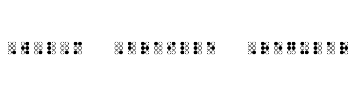 WLM Braille Regular  Скачать бесплатные шрифты