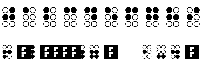 WLM Braille Regular Font OTHER CHARS