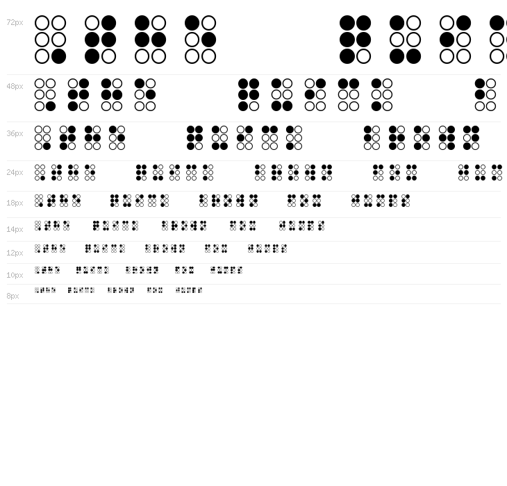 WLM Braille Regular Waterfall