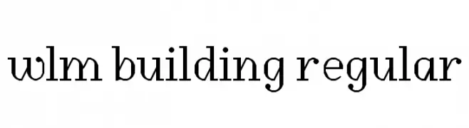 WLM Building Regular  Frei Schriftart Herunterladen