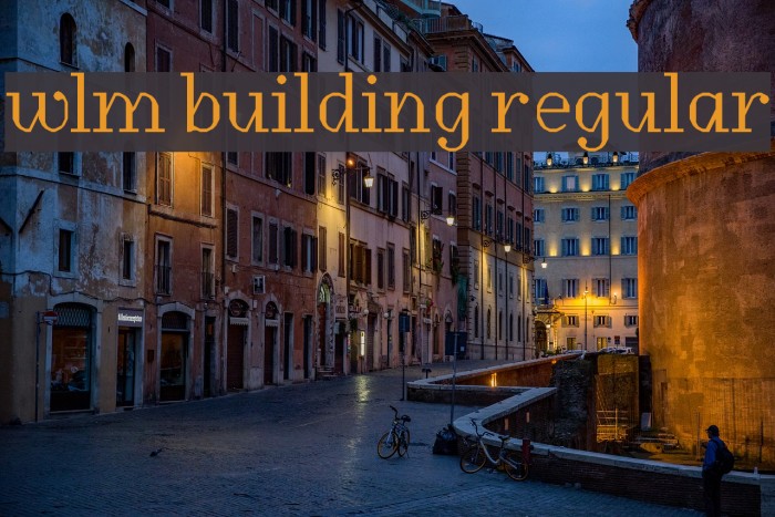 WLM Building Regular Font examples