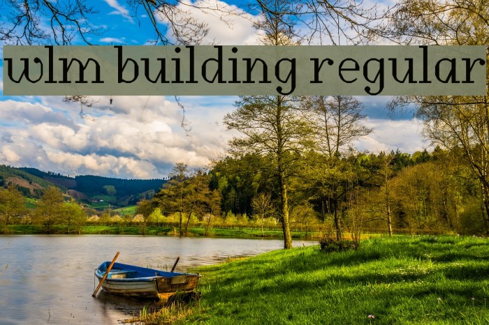WLM Building Regular Font examples