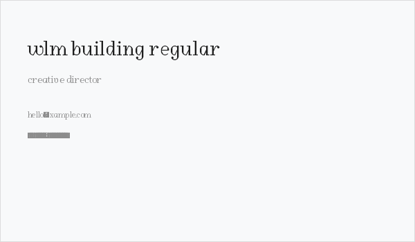 WLM Building Regular Business Card