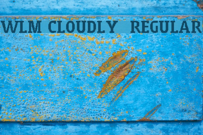 WLM Cloudly 2 Regular Font examples