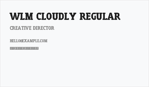 WLM Cloudly Regular Business Card