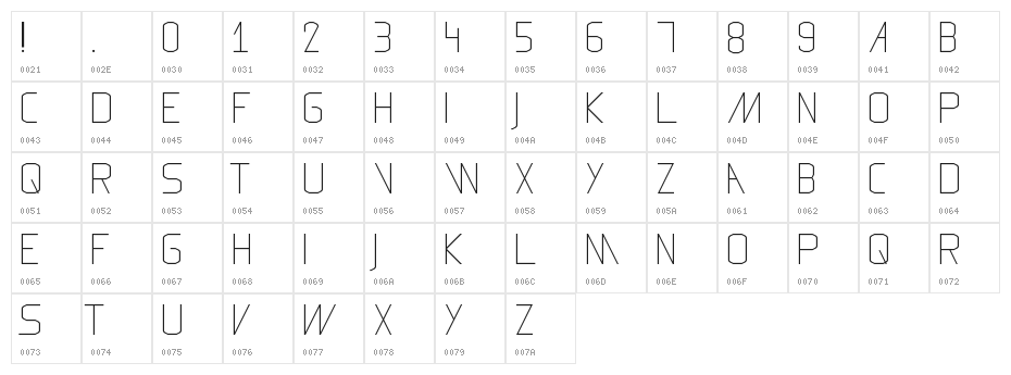 WLM Connecto Regular Character Map