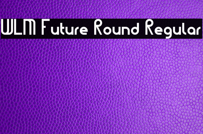WLM Future Round Regular Font examples
