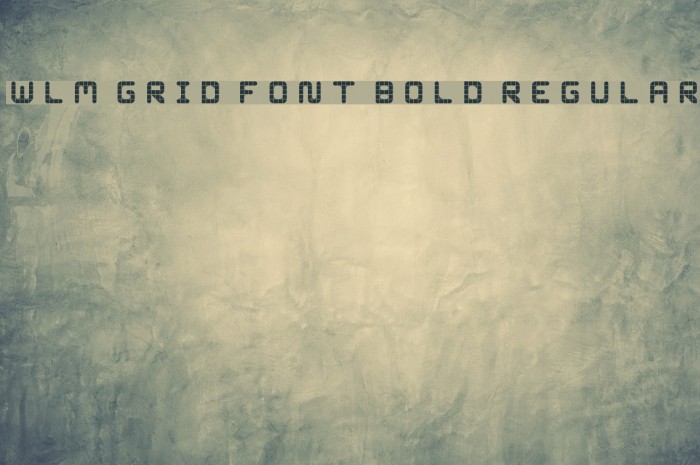 WLM Grid Font Bold Regular Font examples