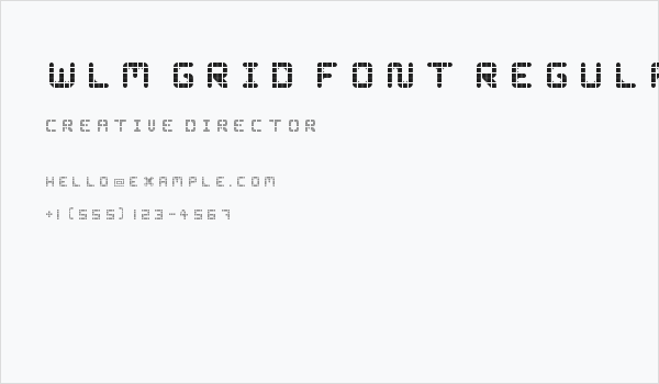 WLM Grid Font Regular Business Card