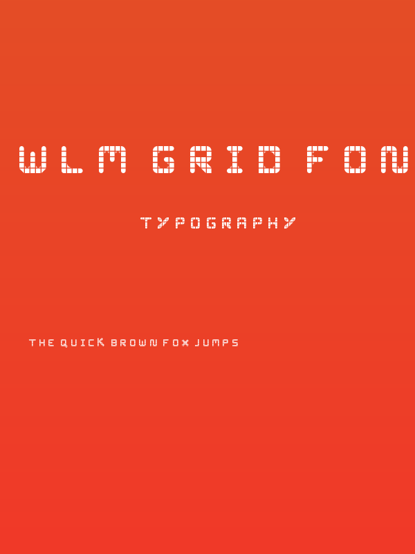 WLM Grid Font Regular Poster