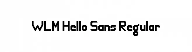 WLM Hello Sans Regular  baixar fontes gratis