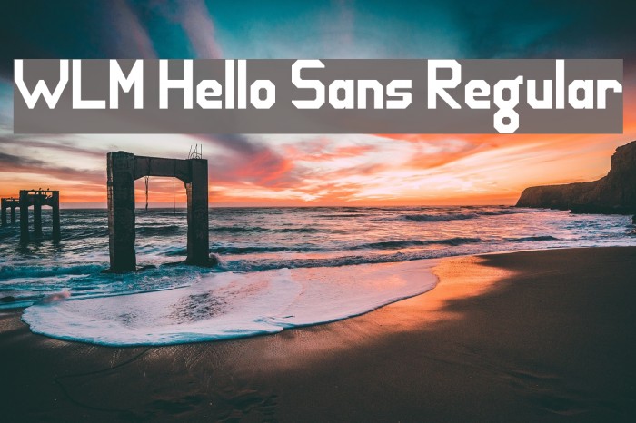 WLM Hello Sans Regular Font examples