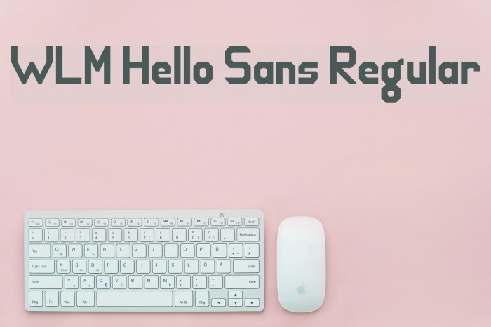 WLM Hello Sans Regular Font examples