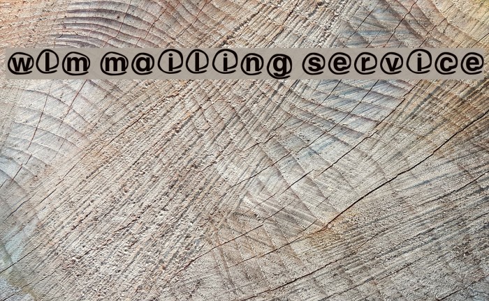 WLM Mailing service Font examples