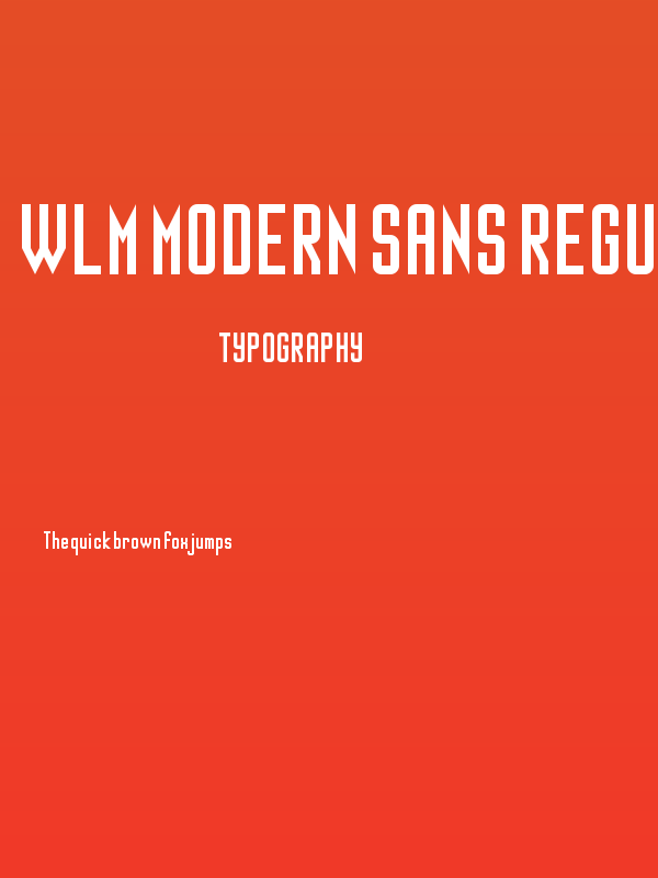 WLM Modern Sans Regular Poster