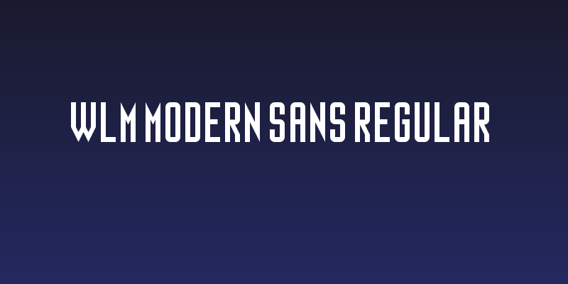 WLM Modern Sans Regular Social Header