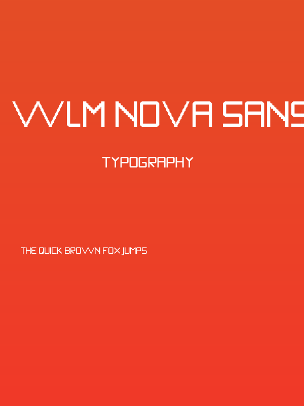 WLM Nova Sans Bold Regular Poster