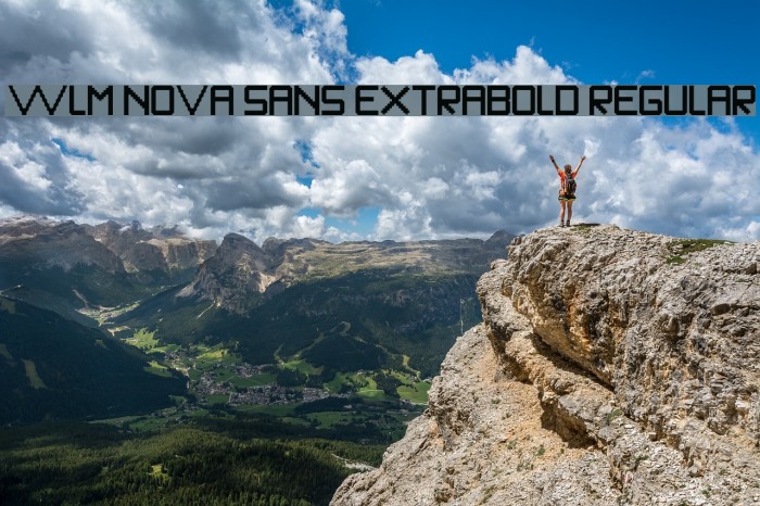 WLM Nova Sans ExtraBold Regular Font examples