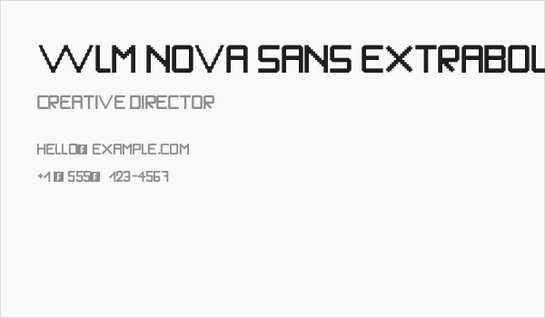 WLM Nova Sans ExtraBold Regular Business Card