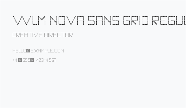 WLM Nova Sans Grid Regular Business Card