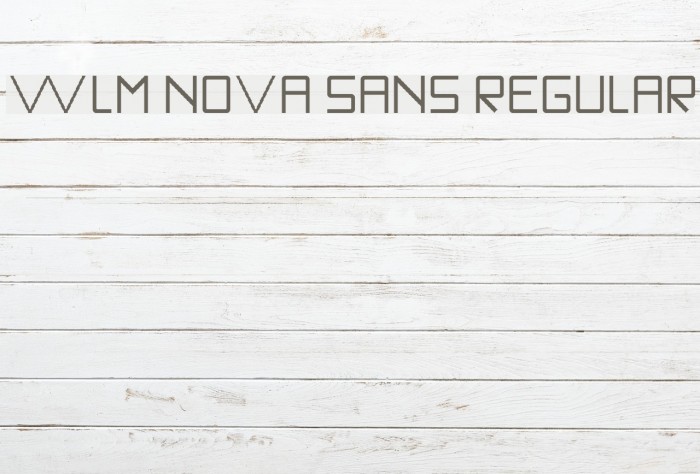 WLM Nova Sans Regular Font examples
