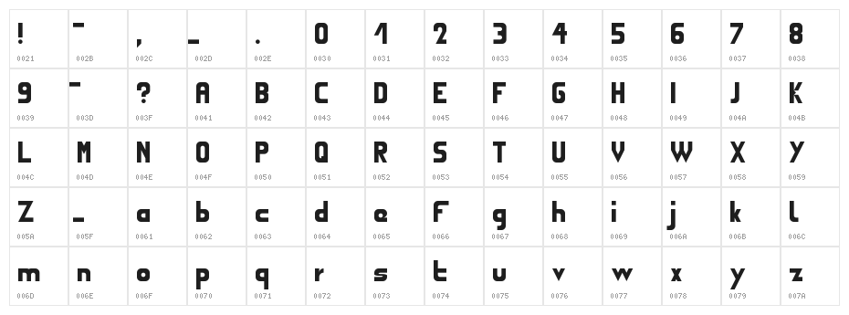 WLM Poster Rounded Regular Character Map