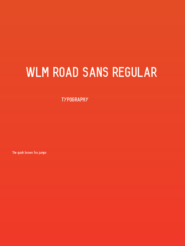 WLM Road Sans Regular Poster