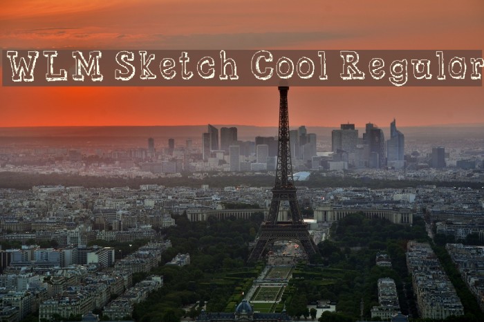 WLM Sketch Cool Regular फ़ॉन्ट examples