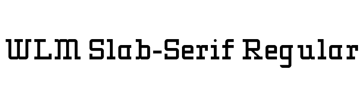 WLM Slab-Serif Regular Fonte