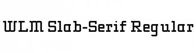 WLM Slab-Serif Regular  Frei Schriftart Herunterladen