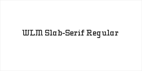 WLM Slab-Serif Regular Logo