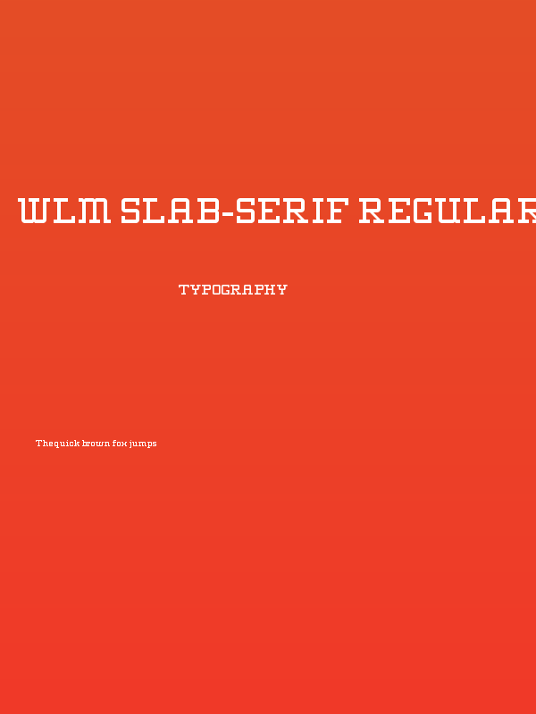 WLM Slab-Serif Regular Poster