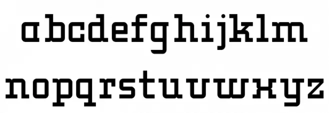 WLM Slab-Serif Regular फ़ॉन्ट लोअरकेस