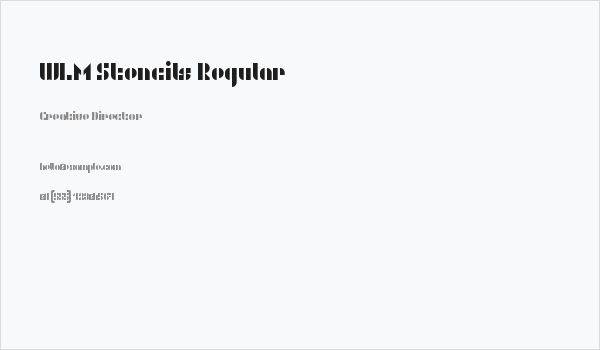 WLM Stencils Regular Business Card