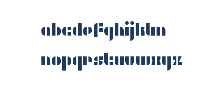 WLM Stencils Regular Lowercase