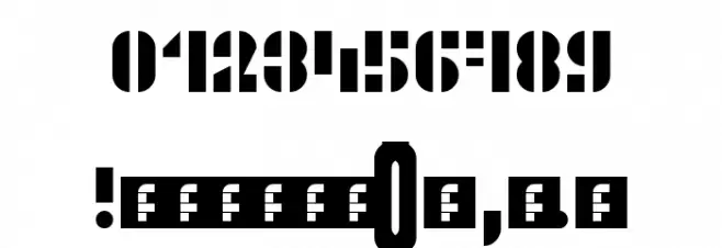 WLM Stencils Swashy Regular Font OTHER CHARS