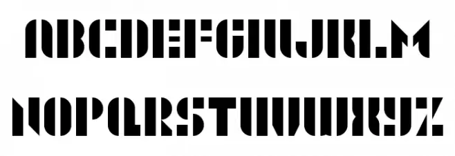 WLM Stencils Swashy Regular Schriftart Groß