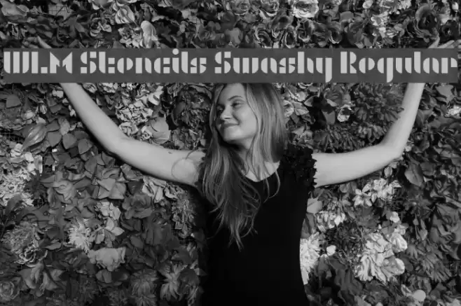 WLM Stencils Swashy Regular Font examples