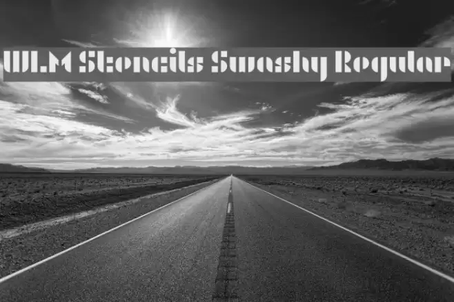 WLM Stencils Swashy Regular Font examples