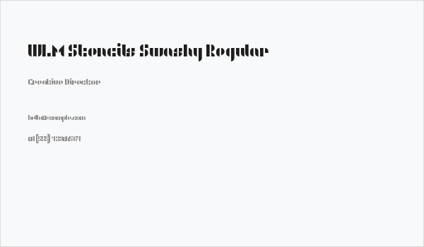 WLM Stencils Swashy Regular Business Card