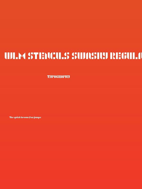 WLM Stencils Swashy Regular Poster