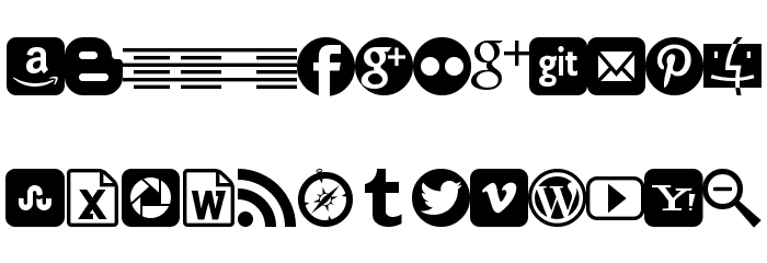 WLM Web Iconized Font LOWERCASE