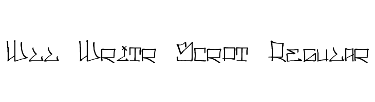 Wll Writr Scrpt Regular  font caratteri gratis