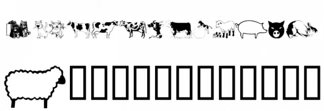 wmanimals1 フォント 大文字