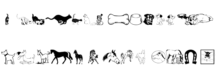 wmanimals1 Font LOWERCASE