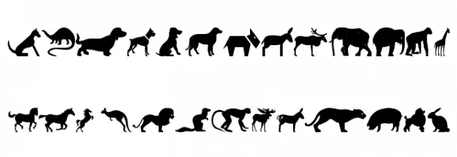 wmanimals2 Schriftart Groß