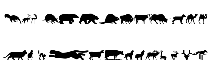 wmanimals2 Font LOWERCASE