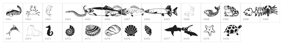 wmaquatic1 Character Map