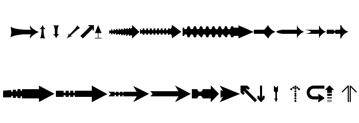 wmarrows1 Font LOWERCASE