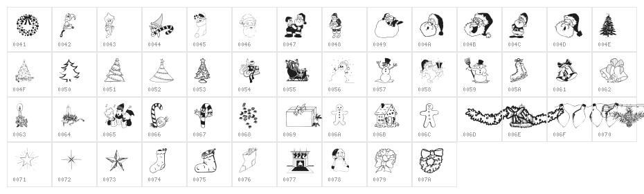 wmchristmas1 Character Map